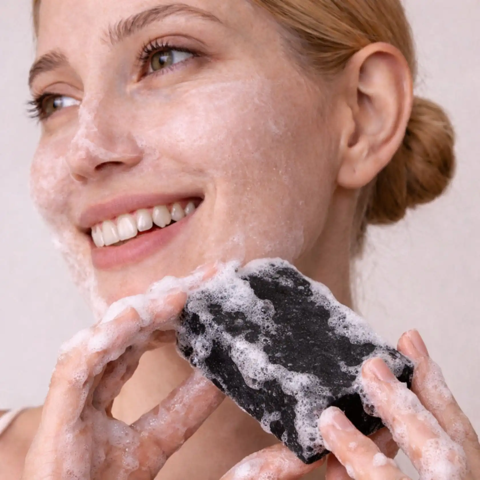 Activated charcoal soap
